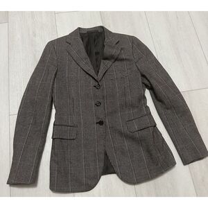 DOMENICO VACCA Cashmere Wool Blazer Jacket Sz‎ 44 IT / 8 Medium US PLAID EUC